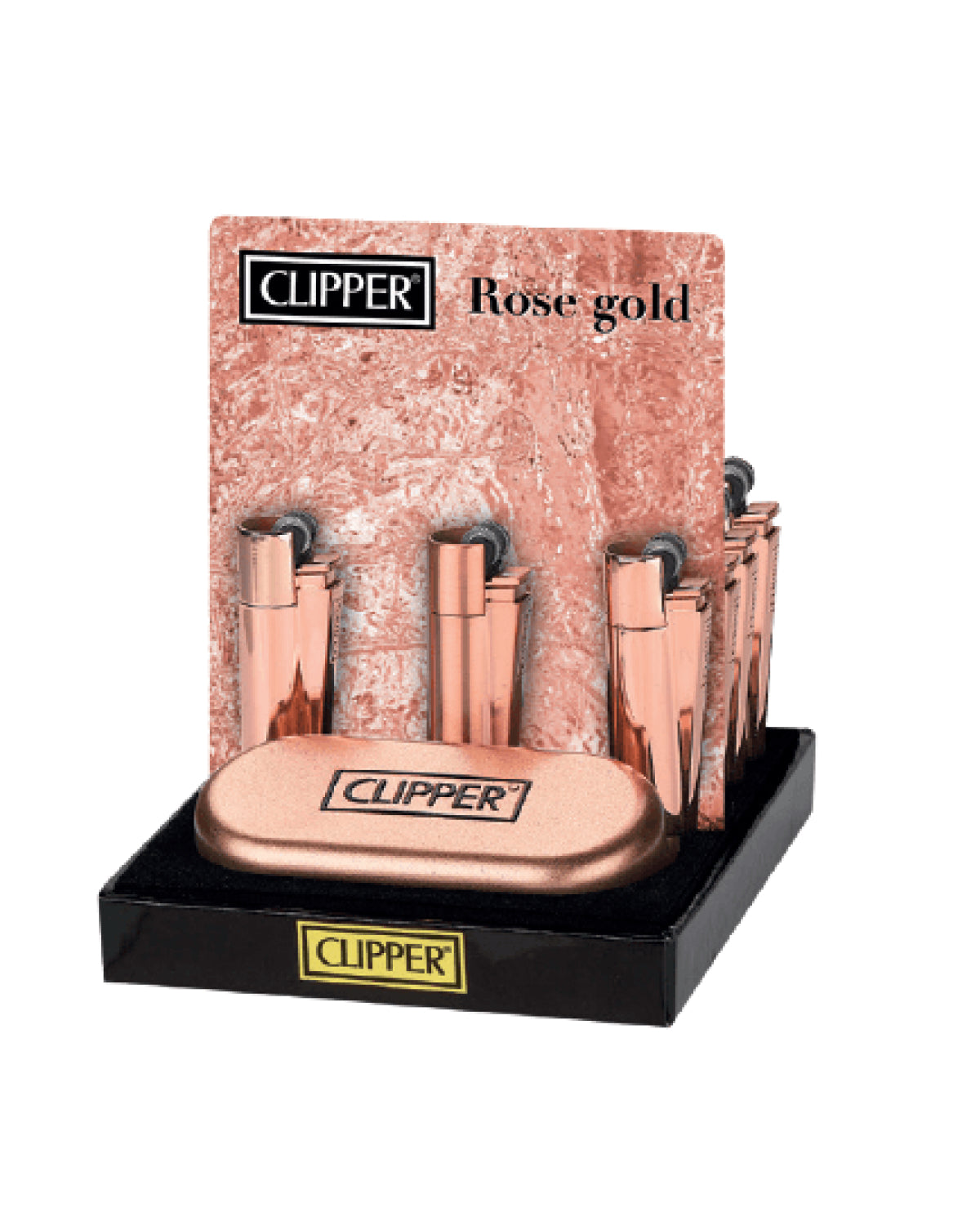 CLIPPER METAL LIGHTER CLASSIC LARGE  (Rose Gold) Single Tray Pack